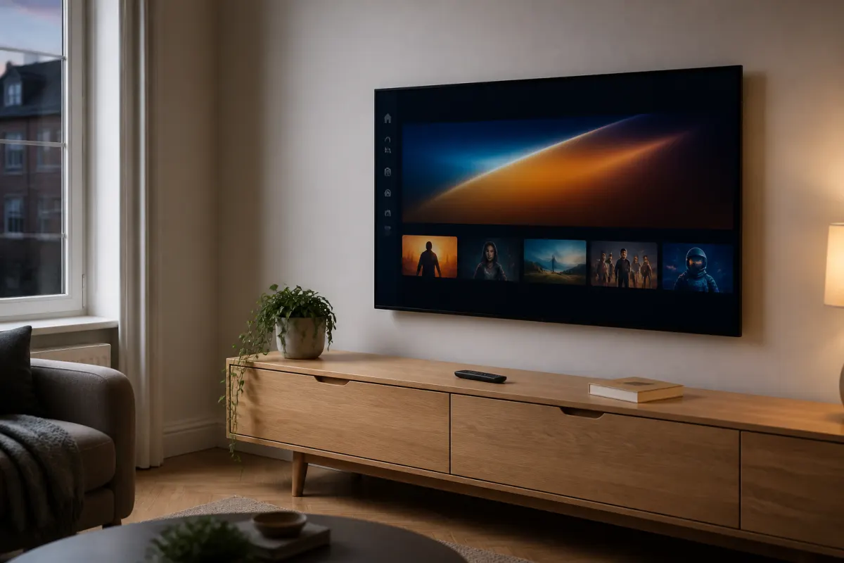 Living room TV ready for Flixivo setup